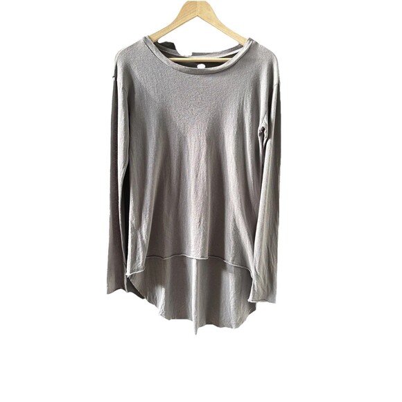 Frank & Eileen Size Small Tee Lab Long Sleeve High Low T-Shirt Gray Cotton - Picture 1 of 9